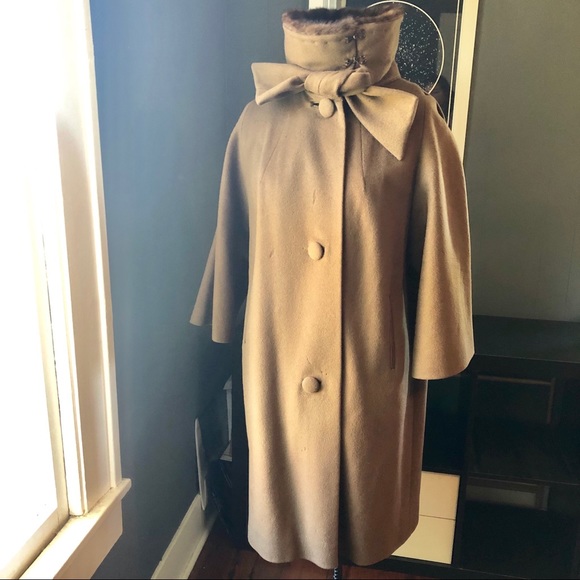 Jackets & Blazers - Vintage Lilli Ann Paris fur trimmed coat